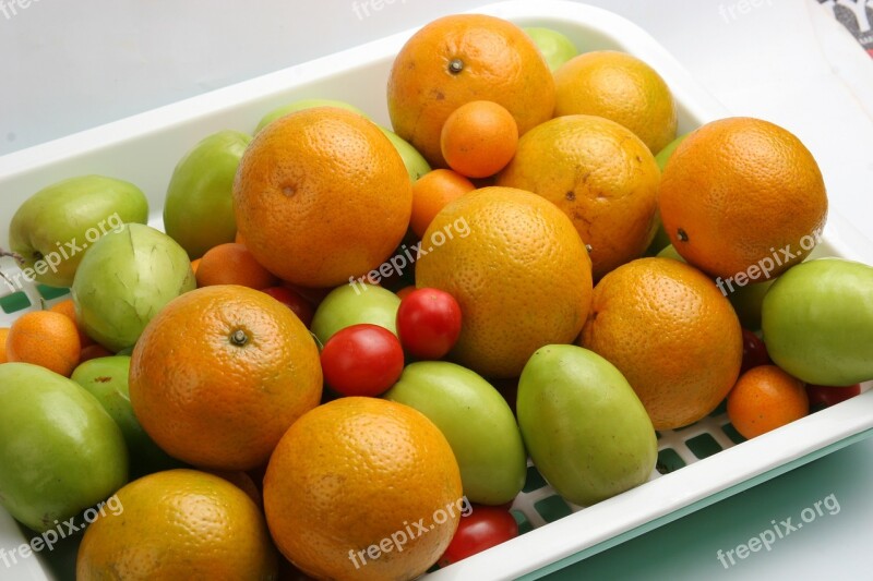 Fruit Oranges Dish Free Photos