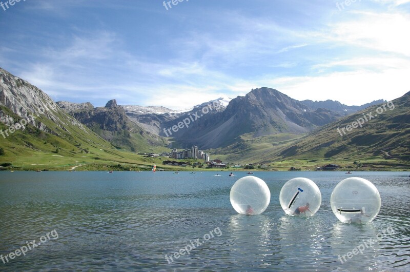 Alps Mountain Children's Games Lake Bubbles