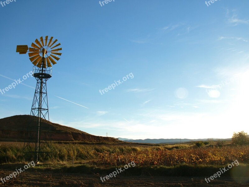 Windmill Field Irrigation Well Tower