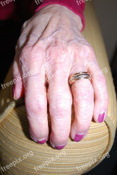 Senior Elderly Hand Skin Ring