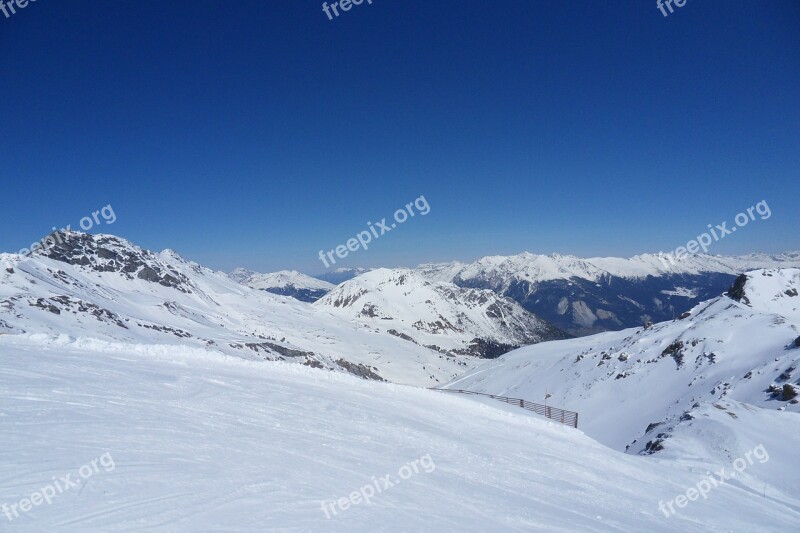 Ski Run Winter Snow Landscape Mountains