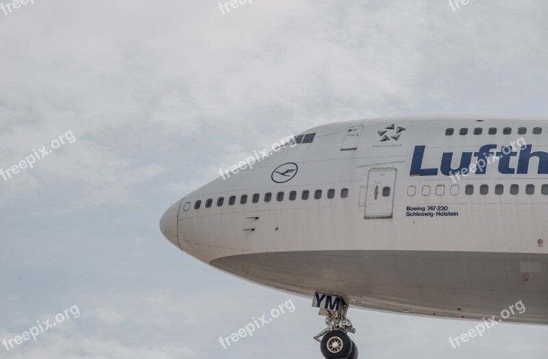 Lufthansa Aircraft Boeing Flying Aviation