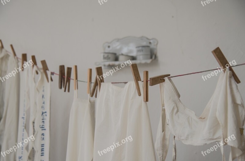 Dresses Laundry Clothes Line Retro Bleach