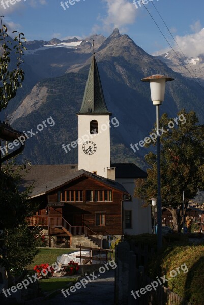 Church Culture Valais Alpine Switzerland