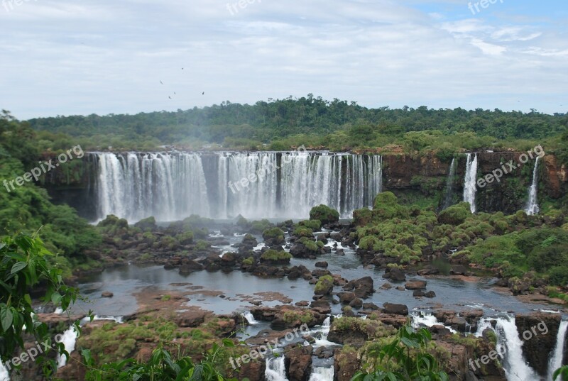 Iguazu Falls Water Nature Current