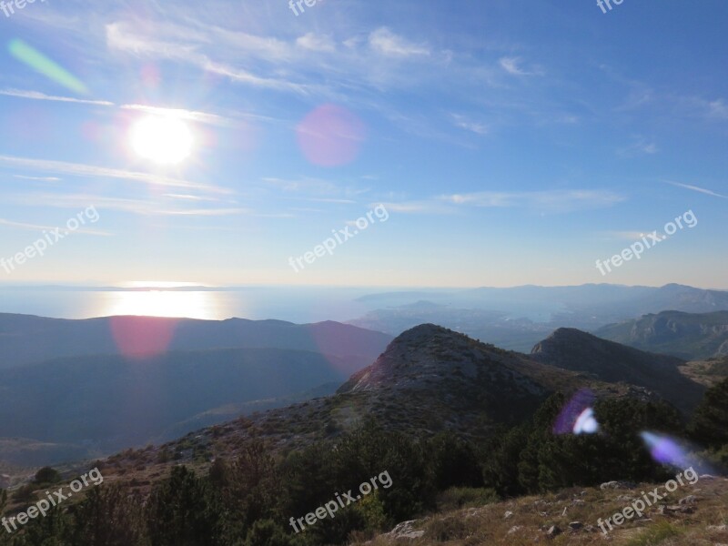 Croatia Split View Mountain Sunset