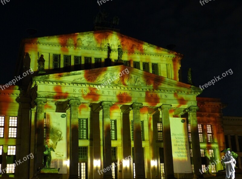 Berlin Image Night Darkness Wall