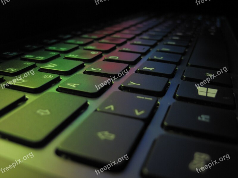 Keyboard Colorful Keys Laptop Free Photos