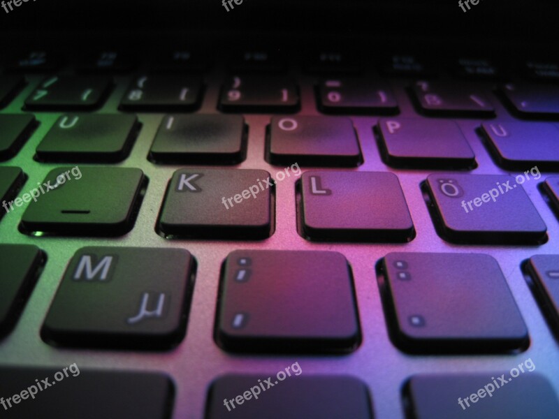 Keyboard Colorful Keys Laptop Free Photos