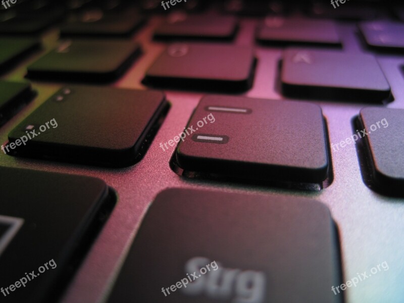 Keyboard Colorful Keys Laptop Free Photos