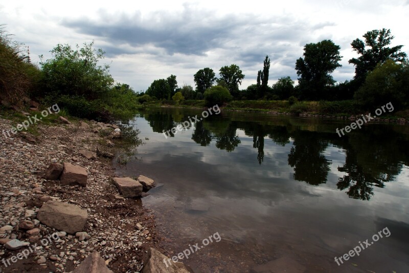 Mannheim Neckar Water Reflection Free Photos