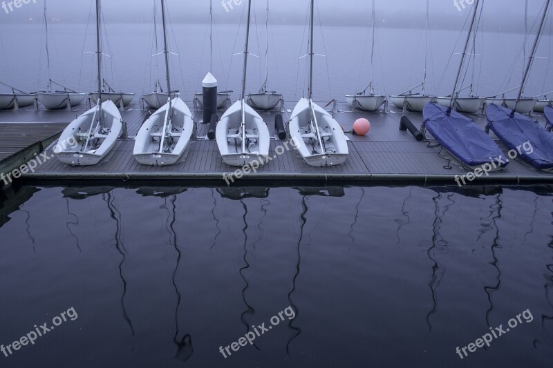 Boats Reflections Water River Dawn