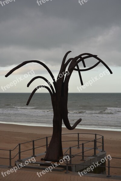 Monument Work Of Art Oostende Sea Free Photos