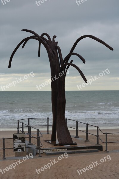 Monument Work Of Art Oostende Sea Free Photos