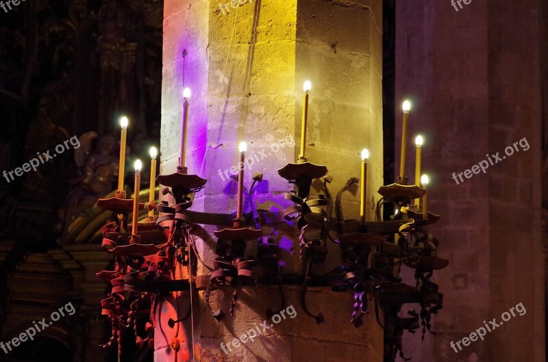 Cathedral Church Lights Pillar Candles