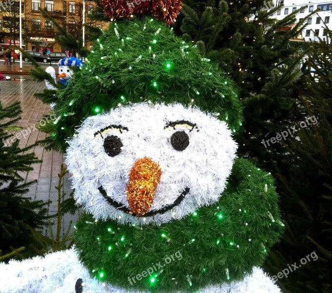 Snowman Christmas Decorations Christmas Christmas Market Free Photos