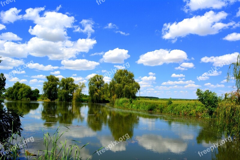 Sky Water Cloud Lake Reflection