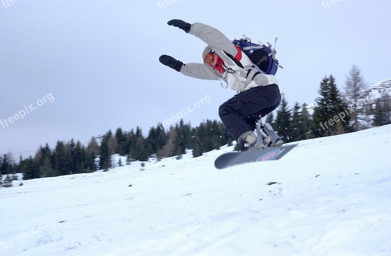 Snowboarding Snow Winter Mountains Fun