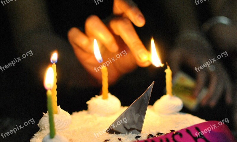 Candles Light Cake Celebration Decoration