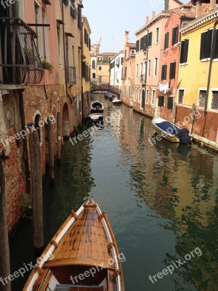 Venice Gondola Calle Canal Free Photos