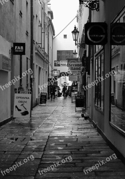 Czech Budejovice Architecture South Bohemia City Alley