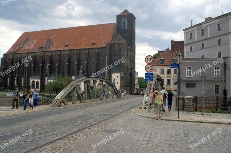 Wroclaw Church Historic Old Town Silesia Bridge