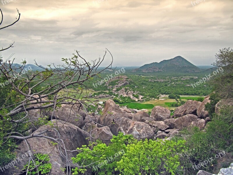 Landscape India Cloudy Mountain Scenery