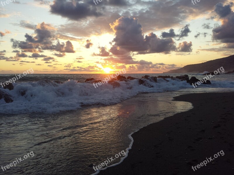 Sunset Storm Tyrrhenian Calabria Free Photos