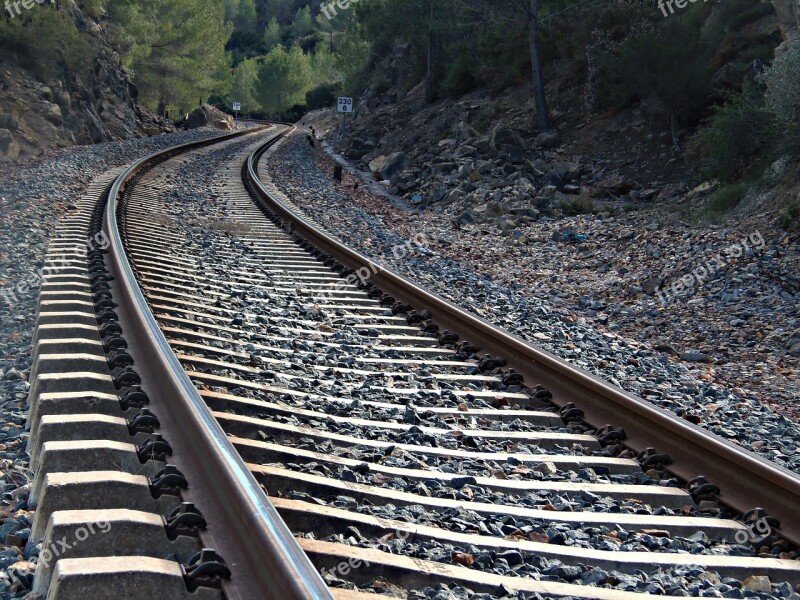 Train Tracks Rails Travel Train Railway