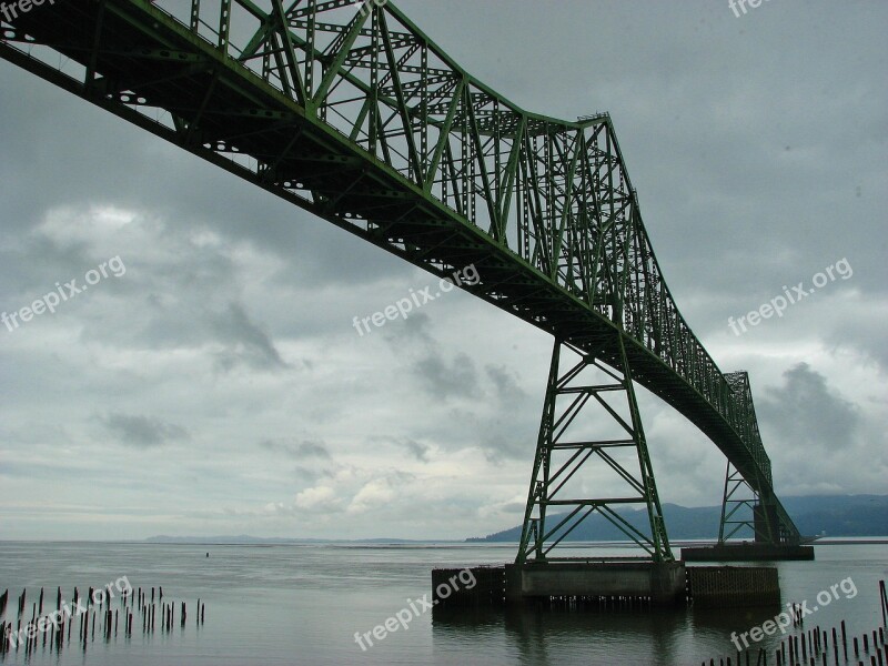 Bridge Columbia River Oregon Washington Astoria