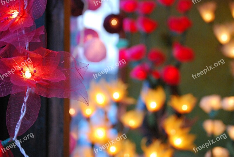 Lights Christmas Market Decoration Winter New Years