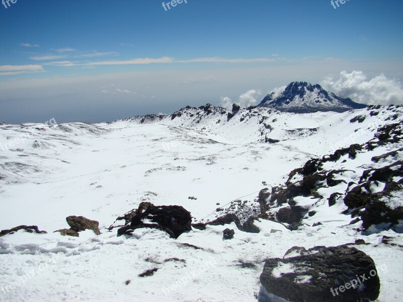 Kilimanjaro Snow Summit Mountain Africa