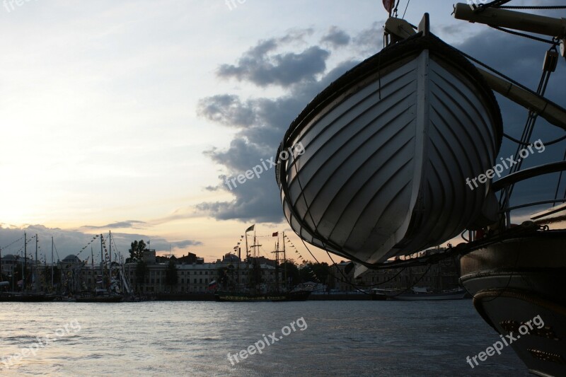 Lifeboat Romance Evening Gray Sky