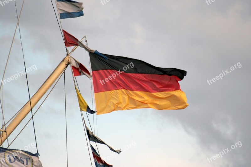 Sky Flag German Gloomy Sky Wind