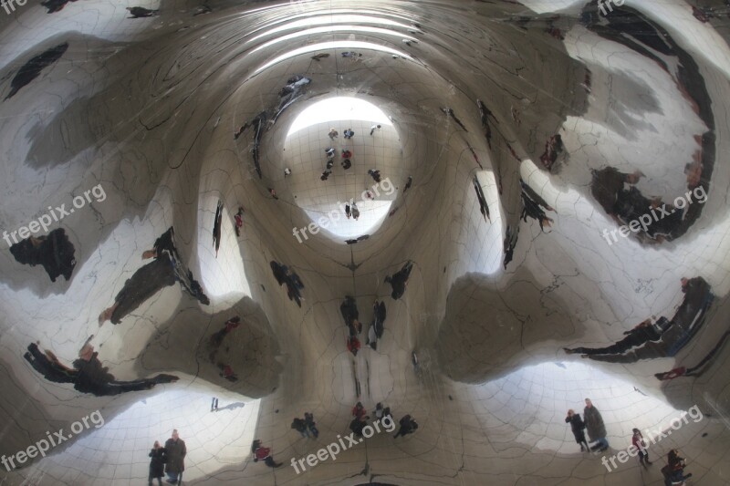 Mirroring Chicago Bean Gloss Free Photos