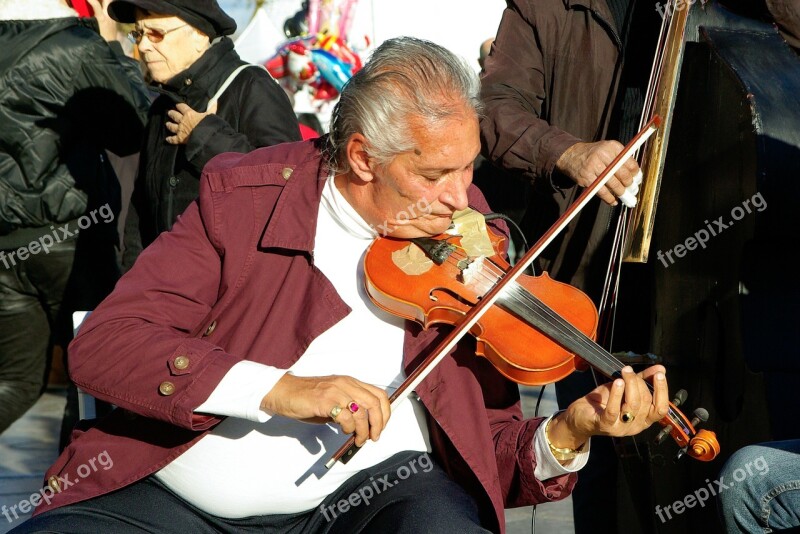 Violinist Street Musician Violin Music Free Photos