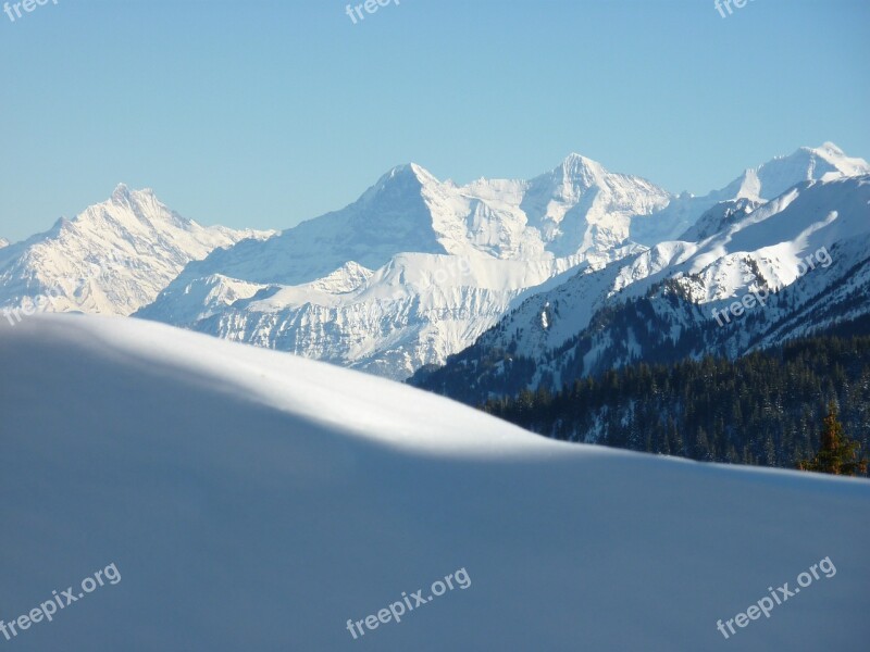 Eiger North Face Monk Virgin Switzerland Alpine