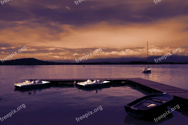 Boat Sea Lake Sunset Porto