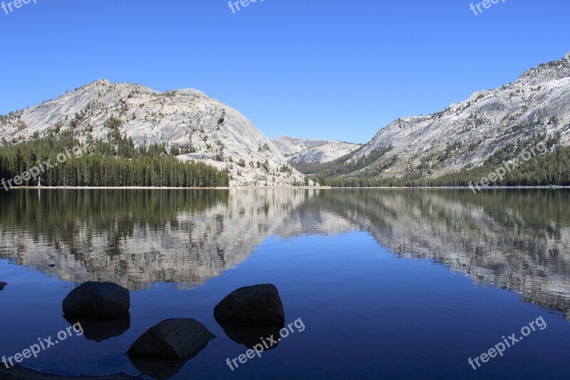 Tenaya Lake Lake Usa West Yosemite