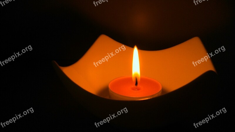 Candle Flame Burning Candle Dark Light