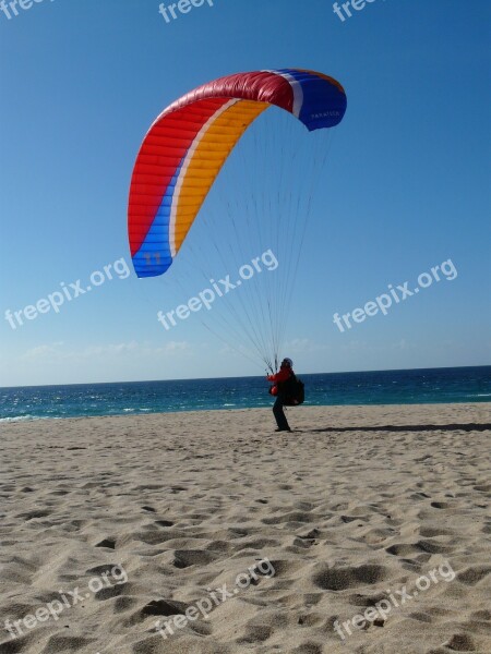 Paragliding Beach Sea Paraglider Controllable Parachuting