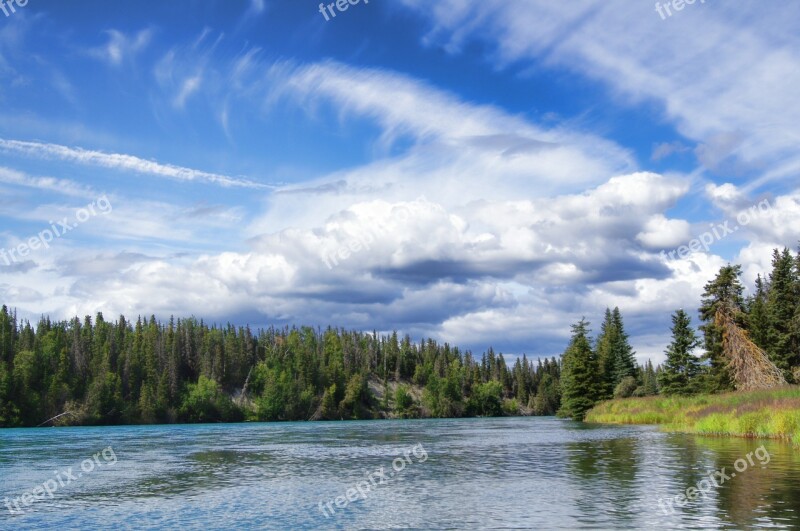 Lake Alaska River Sky Water