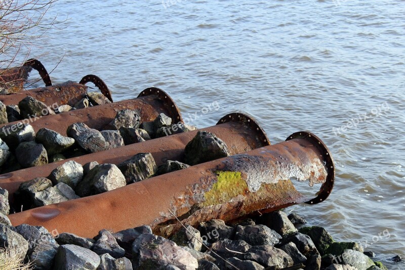 Pipes Rust Erosion Metal Old