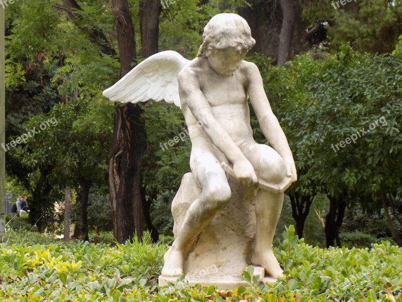 Cupid Statue Zappeion Garden Athens Greece