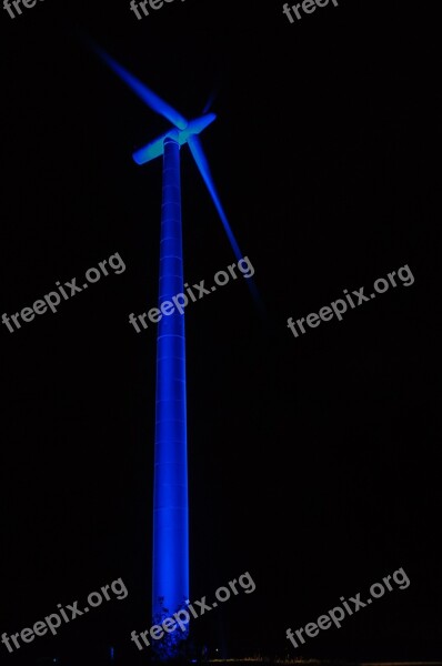 Pinwheel Wind Power Wind Energy Light Blue