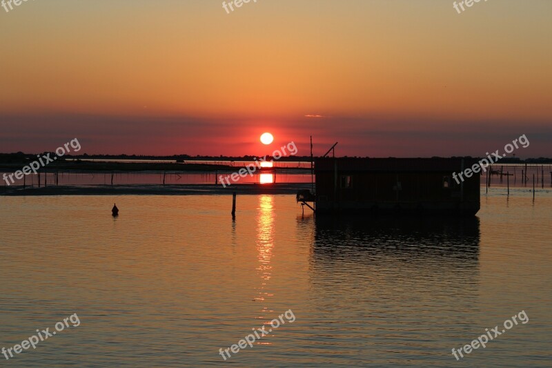 Sunset Albarella Italy Water Mediterranean