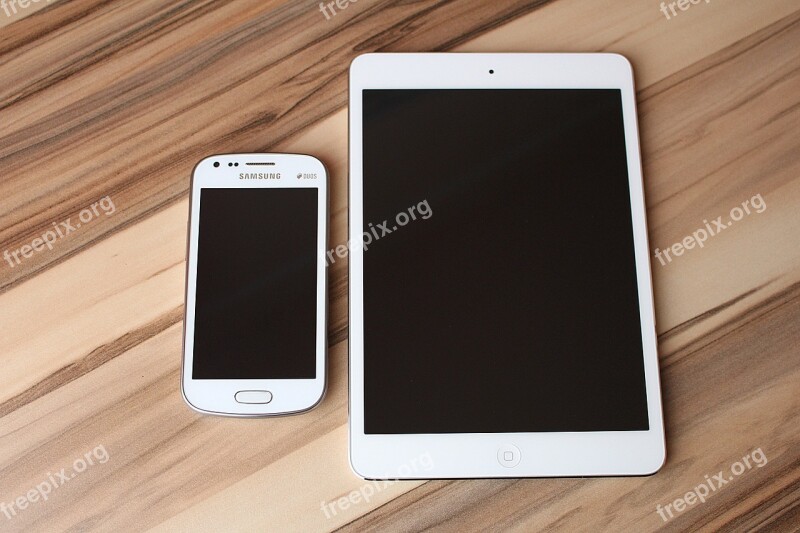 Mobile Phone Smartphone Tablet White Touch Screen