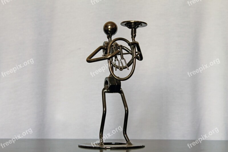 Statue Garnish Table Ornament Metal Doll Decoration