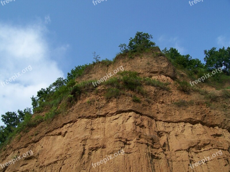 Cliff Erosion Nature Landscape Natural