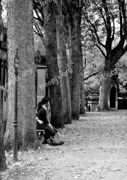 Meditation Contemplation Cemetery Father Lachaise Free Photos